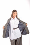 Camicia Bianca con Cintura in Ecopelle donna Tensione in - 4