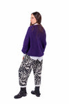 Cardigan Oversize Viola con Profili a Contrasto donna Miss love - 3