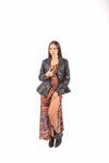 Blazer Peplum in Ecopelle Nero donna Tensione in - 2