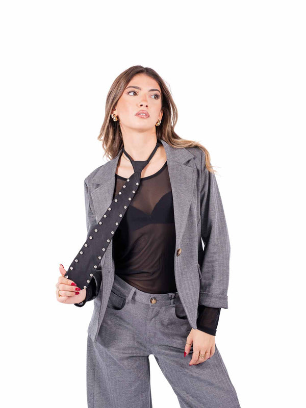Cravatta Nera con Applicazioni Strass da donna Miss love