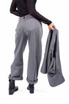 Pantaloni Barrel Fit Grigi donna Miss love - 3