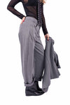 Pantaloni Barrel Fit Grigi donna Miss love - 2