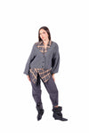 Cardigan Crop Grigio in Maglia donna Miss love - 5