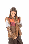 Gilet Patchwork Multicolor in Ecopelliccia donna Tensione in - 1