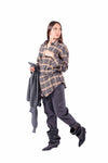 Camicia a Quadri Tartan Drapeggiata donna Miss love - 2