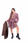 Abito Corto in Chiffon Zebrato con Volant donna Miss love - 6