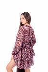 Abito Corto in Chiffon Zebrato con Volant donna Miss love - 3