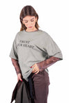 Maglia Doppio Strato Salvia con Stampa donna Miss love - 4