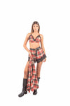 Camicia Oversize a Quadri con Bralette Integrata donna Tensione in - 2