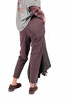 Pantaloni Chino Cioccolato con Cintura donna Miss love - 2