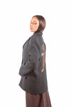 Blazer Monopetto con Ricamo Tigre sul Retro donna Tensione in - 5