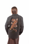 Blazer Monopetto con Ricamo Tigre sul Retro donna Tensione in - 2