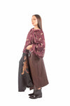 Blusa in Satin Bordeaux con Stampe Tigre donna Tensione in - 4