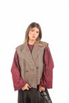 Gilet Doppiopetto in Pied De Poule donna Tensione in - 3