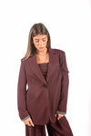 Blazer Monopetto Bordeaux con Tasca sulla Manica donna Maryley - 2