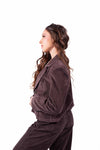 Blazer Sartoriale in Velluto a Coste Cioccolato donna Tensione in - 2