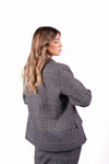 Blazer Principe di Galles Grigio con Applicazioni Jewel donna Tensione in - 3