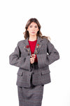 Blazer Principe di Galles Grigio con Applicazioni Jewel donna Tensione in - 1