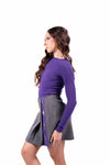 Maglia Pullover Viola a Costine donna Tensione in - 2