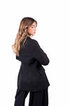 Blazer Sartoriale Nero a Due Bottoni donna Tensione in - 5