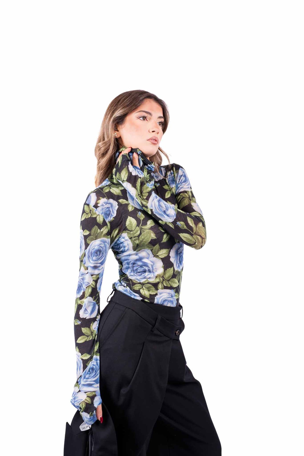 Blusa Lupetto Fantasia Floreale donna Tensione in - 2