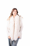 Gilet Ibrido Ecopelle ed Ecopelliccia Panna donna Tensione in - 1