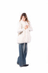 Gilet Ibrido Ecopelle ed Ecopelliccia Panna donna Tensione in - 5