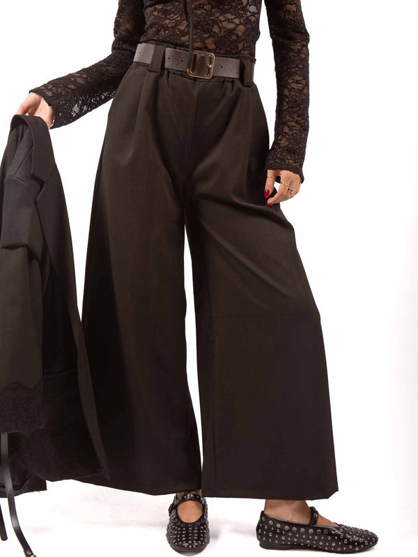 Pantaloni Palazzo Neri con Cintura da donna Miss love