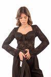 Top in Pizzo Nero con Bustier Integrato donna Miss love - 3