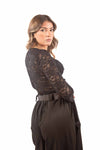 Top in Pizzo Nero con Bustier Integrato donna Miss love - 2