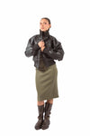 Bomber Biker in Ecopelle Nero donna Miss love - 4