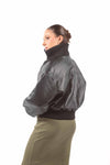 Bomber Biker in Ecopelle Nero donna Miss love - 2