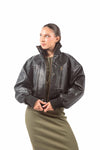 Bomber Biker in Ecopelle Nero donna Miss love - 1