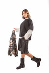 Completo T-shirt Oversize Nera e Maglia Bianca Long-Sleeve donna Miss love - 5