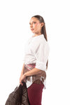 Camicia Bianca con Bandana Sfrangiata donna Miss love - 4