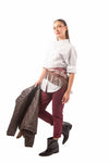 Camicia Bianca con Bandana Sfrangiata donna Miss love - 3