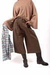 Pantaloni Palazzo con Pinces Cioccolato donna Miss love - 1