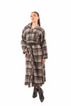 Abito Chemisier Quadri Tartan con Ecopelle e Borchie donna Miss love - 1