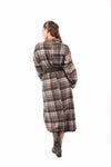 Abito Chemisier Quadri Tartan con Ecopelle e Borchie donna Miss love - 2