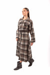 Abito Chemisier Quadri Tartan con Ecopelle e Borchie donna Miss love - 4