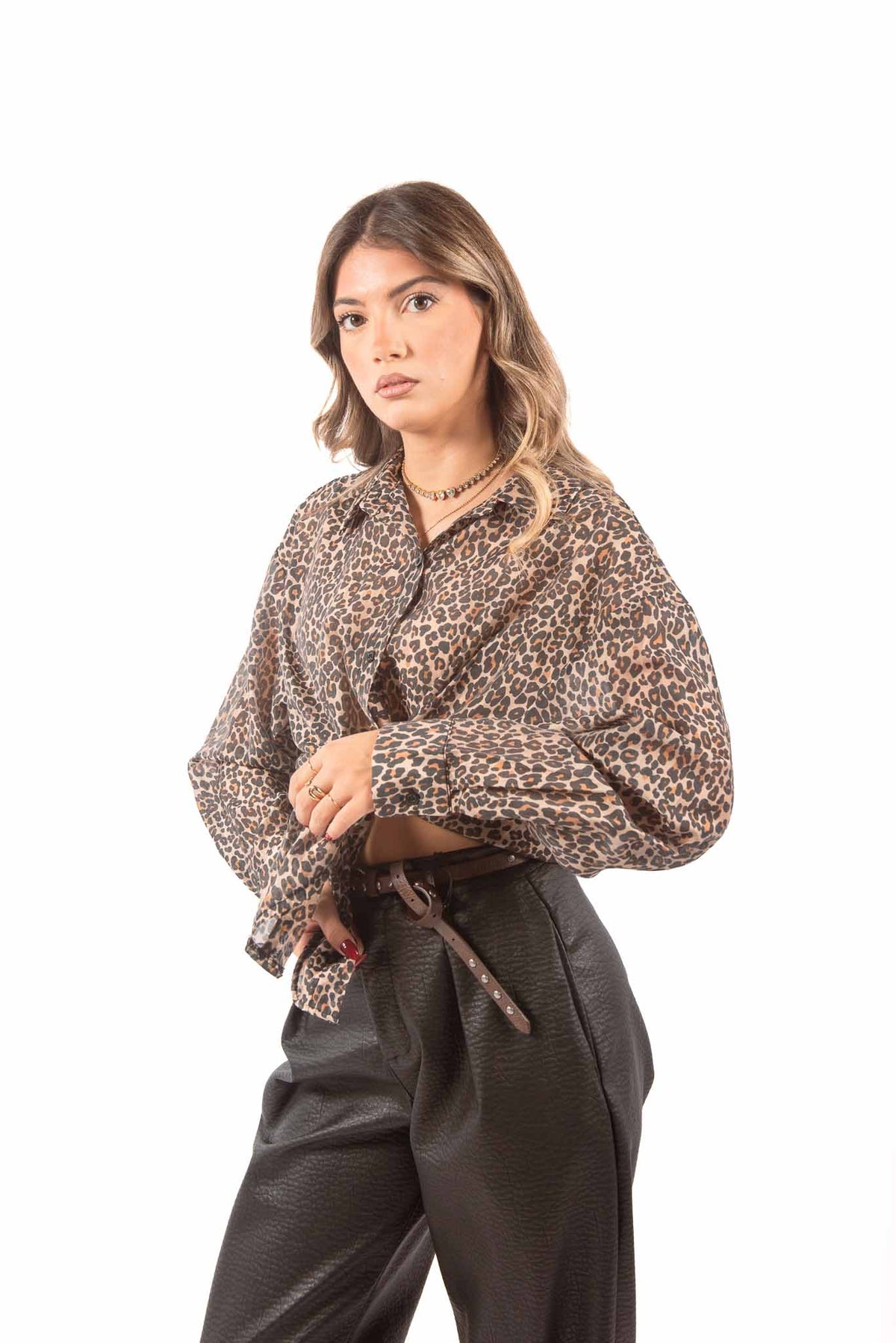 Camicia Semitrasparente Leopardata donna Miss love - 1