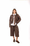 Giacca Corta Cioccolato con Mostrine donna Miss love - 3