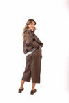 Giacca Corta Cioccolato con Mostrine donna Miss love - 4