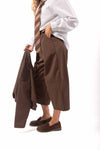 Pantaloni Wide Leg Cioccolato con Cintura donna Miss love - 3