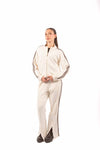 Giacca Felpa Panna con Bande Marroni donna Miss love - 3