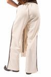 Pantaloni Jogger Panna con Bande Marroni donna Miss love - 3