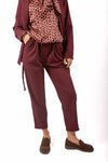 Pantaloni Chino Bordeaux con Cintura donna Miss love - 1