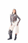 Maglia Maniche Lunghe in Jersey Militare donna Tensione in - 4
