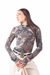 Maglia Maniche Lunghe in Jersey Militare donna Tensione in - 1