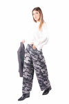 Jeans Barrel Fit Maculato Grigio donna Tensione in - 2